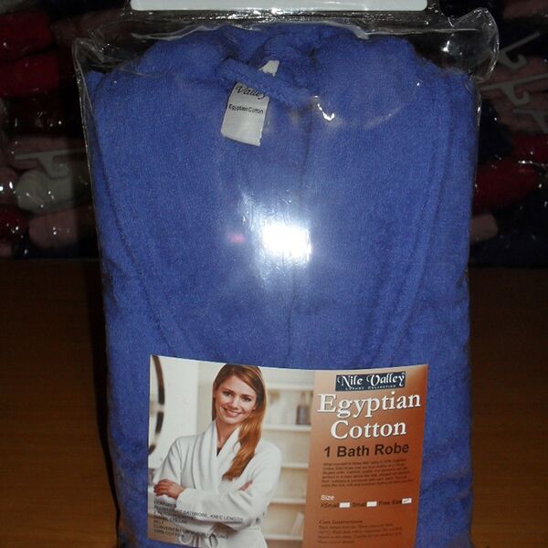 Blue color egyptian cotton bathrobes Blue color egyptian cotton bathrobes