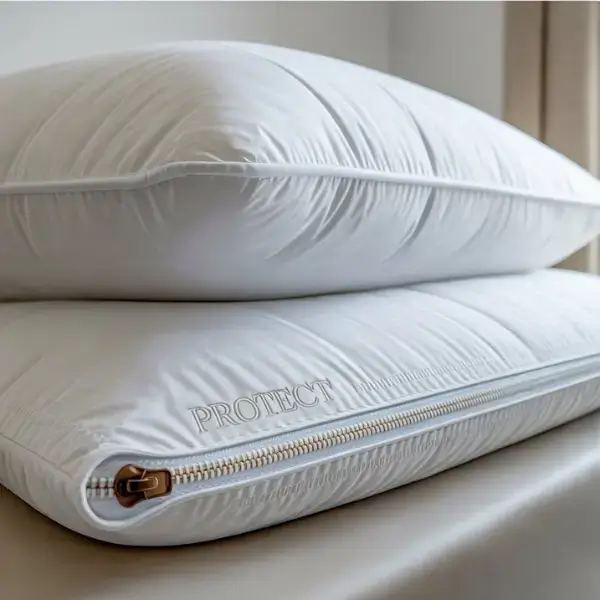 Pillow Protector with Rust-Proof Zipper Pillow Protector with Rust-Proof Zipper