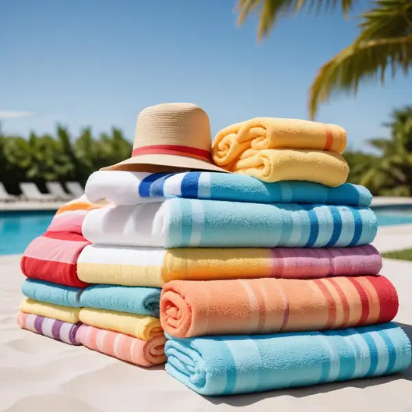 Multi Color Beach & Pool Towels Multi Color Beach & Pool Towels